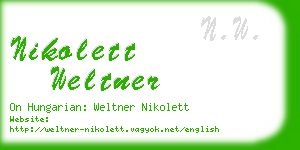 nikolett weltner business card